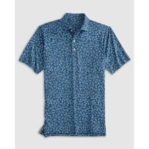 Johnnie-O Prep-Formance Lombard Polo XL Blue Print Stretch Golf Shirt